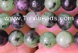 CRZ770 15.5 inches 4mm round ruby zoisite beads wholesale