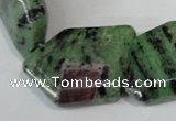 CRZ78 15.5 inches 22*30mm freeform ruby zoisite gemstone beads