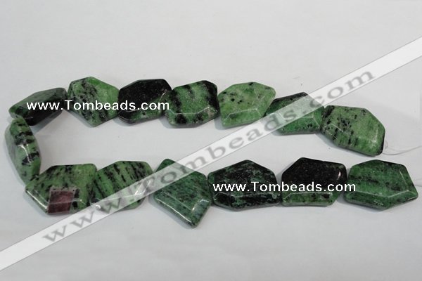 CRZ78 15.5 inches 22*30mm freeform ruby zoisite gemstone beads