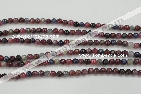 CRZ801 15.5 inches 6mm round natural ruby sapphire beads