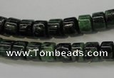 CRZ82 15.5 inches 7*8mm tyre ruby zoisite gemstone beads