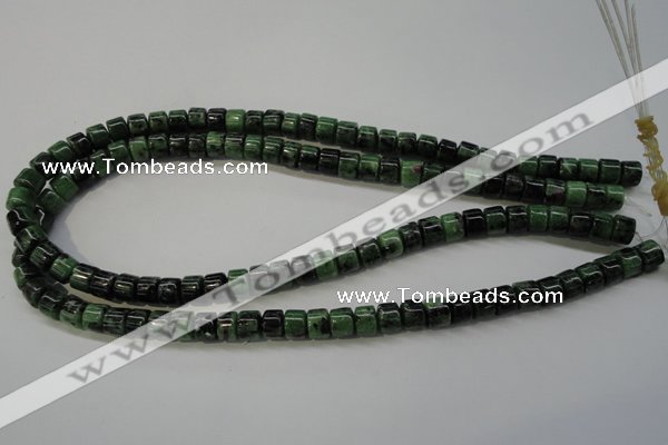 CRZ82 15.5 inches 7*8mm tyre ruby zoisite gemstone beads