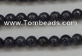 CRZ821 15.5 inches 4mm round natural sapphire gemstone beads