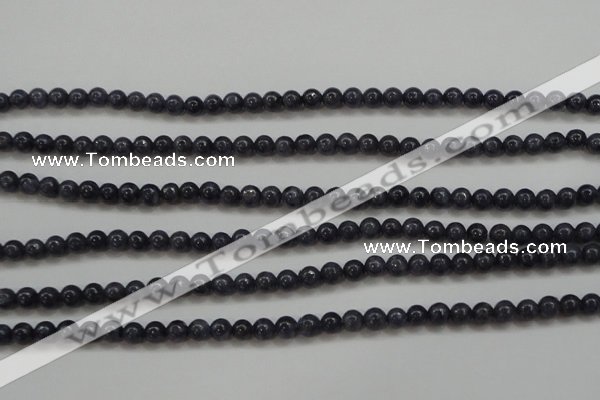 CRZ821 15.5 inches 4mm round natural sapphire gemstone beads