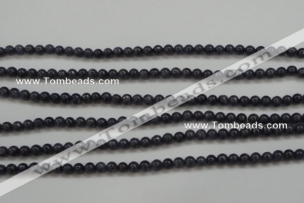 CRZ821 15.5 inches 4mm round natural sapphire gemstone beads