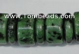 CRZ84 15.5 inches 5*16mm & 10*16mm rondelle ruby zoisite gemstone beads