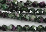 CRZ901 15.5 inches 6mm faceted nuggets Chinese ruby zoisite beads