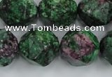 CRZ907 15.5 inches 18mm faceted nuggets Chinese ruby zoisite beads