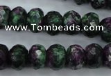 CRZ915 15.5 inches 13*18mm faceted rondelle Chinese ruby zoisite beads