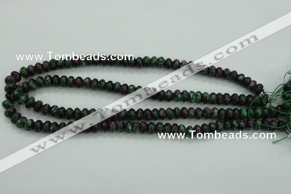 CRZ920 15.5 inches 5*8mm rondelle Chinese ruby zoisite beads