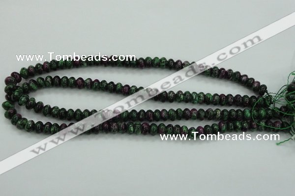CRZ920 15.5 inches 5*8mm rondelle Chinese ruby zoisite beads