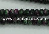 CRZ921 15.5 inches 6*10mm rondelle Chinese ruby zoisite beads