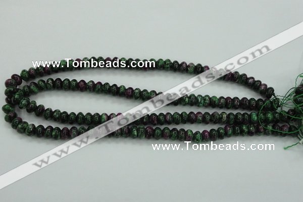 CRZ921 15.5 inches 6*10mm rondelle Chinese ruby zoisite beads