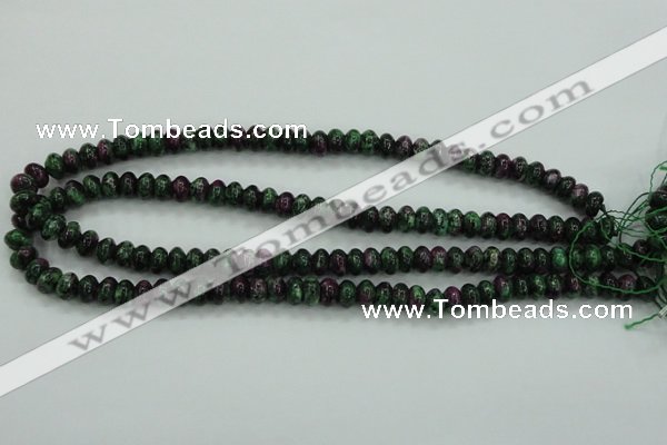 CRZ922 15.5 inches 8*12mm rondelle Chinese ruby zoisite beads