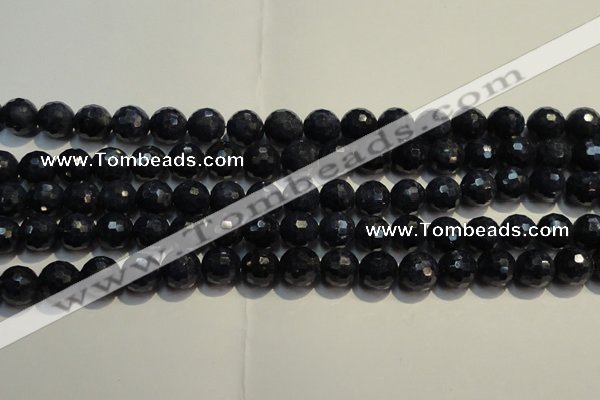 CRZ963 15.5 inches 7mm – 7.8mm faceted round A grade sapphire beads