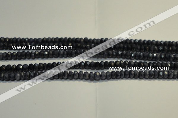 CRZ971 15.5 inches 3*5mm faceted rondelle A- grade sapphire beads