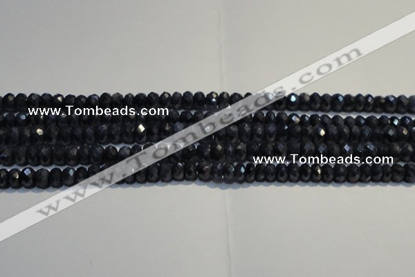 CRZ972 15.5 inches 4*6mm faceted rondelle A- grade sapphire beads