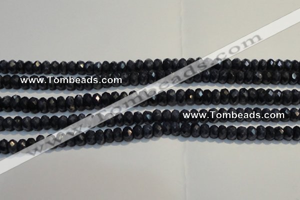 CRZ976 15.5 inches 4*6mm faceted rondelle A grade sapphire beads