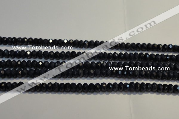 CRZ980 15.5 inches 4*6mm faceted rondelle A+ grade sapphire beads