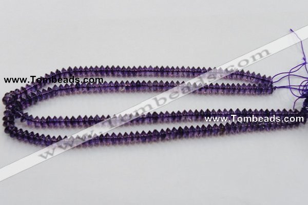 CSA07 15.5 inches 4*8mm rondelle synthetic amethyst beads wholesale