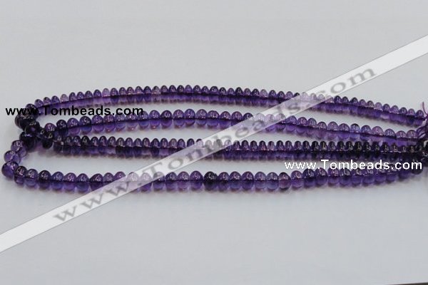 CSA08 15.5 inches 5*8mm rondelle synthetic amethyst beads wholesale