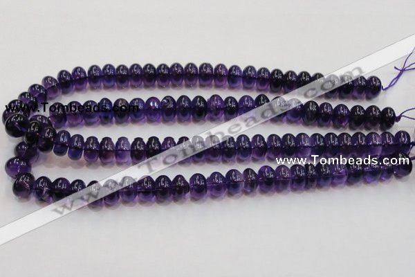 CSA09 15.5 inches 8*12mm rondelle synthetic amethyst beads wholesale