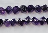 CSA10 15.5 inches 7*7mm cube synthetic amethyst beads wholesale