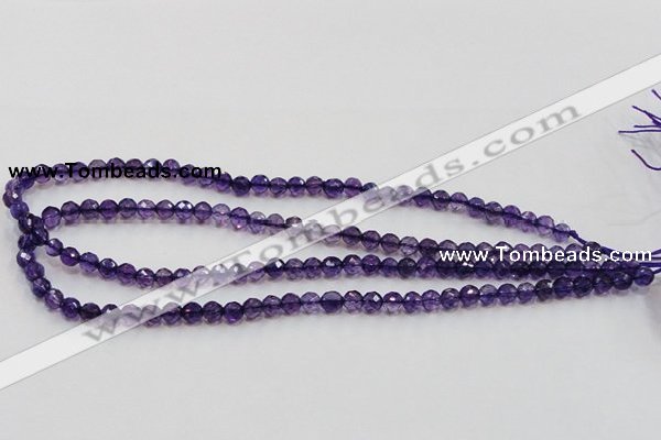 CSA14 15.5 inches 6mm faceted round synthetic amethyst beads