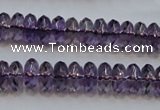 CSA23 15.5 inches 5*10mm faceted rondelle synthetic amethyst beads