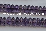 CSA23 15.5 inches 5*10mm faceted rondelle synthetic amethyst beads