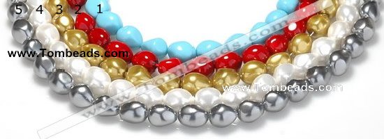 CSB05 16 inches 16*20mm nugget shell pearl beads Wholesale