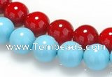 CSB07 16 inches 10mm round shell pearl beads Wholesale