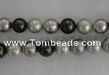 CSB1038 15.5 inches 8mm round mixed color shell pearl beads