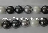 CSB1052 15.5 inches 10mm round mixed color shell pearl beads