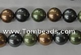 CSB1057 15.5 inches 10mm round mixed color shell pearl beads