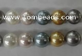 CSB1058 15.5 inches 10mm round mixed color shell pearl beads