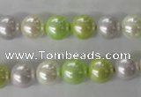 CSB1061 15.5 inches 10mm round mixed color shell pearl beads