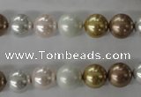 CSB1064 15.5 inches 10mm round mixed color shell pearl beads