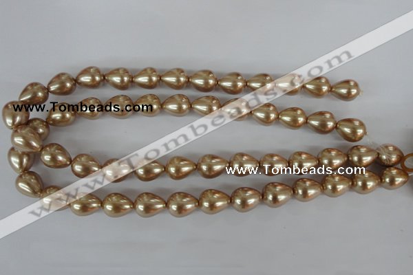 CSB109 15.5 inches 11*15mm teardrop shell pearl beads wholesale