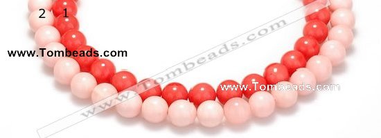 CSB11 16 inches 8mm round shell pearl beads Wholesale