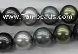 CSB1126 15.5 inches 14mm round mixed color shell pearl beads