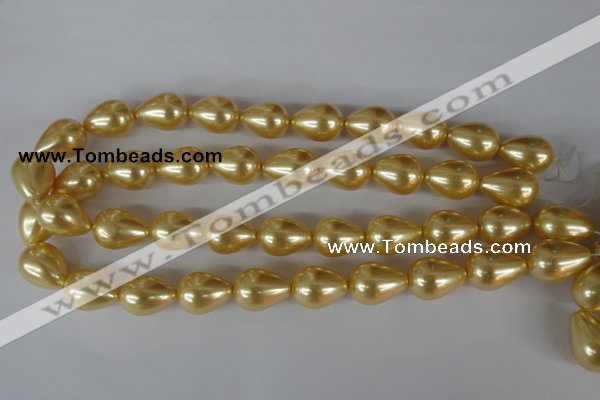CSB113 15.5 inches 15*19mm teardrop shell pearl beads wholesale