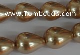 CSB114 15.5 inches 15*19mm teardrop shell pearl beads wholesale