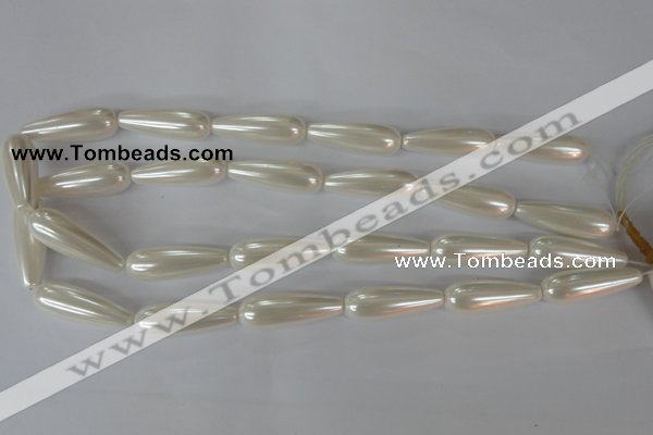 CSB116 15.5 inches 10*30mm teardrop shell pearl beads wholesale