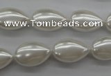 CSB1160 15.5 inches 12*18mm flat teardrop shell pearl beads