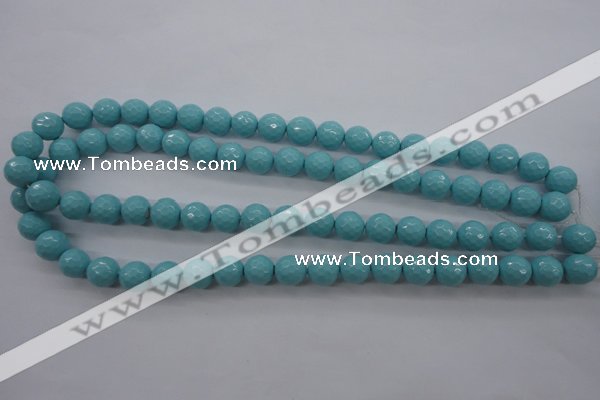 CSB1176 15.5 inches 12mm faceted round shell pearl beads