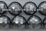 CSB1205 15.5 inches 18mm faceted round shell pearl beads