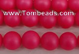 CSB1301 15.5 inches 6mm matte round shell pearl beads wholesale