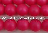 CSB1302 15.5 inches 8mm matte round shell pearl beads wholesale