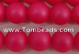 CSB1303 15.5 inches 10mm matte round shell pearl beads wholesale